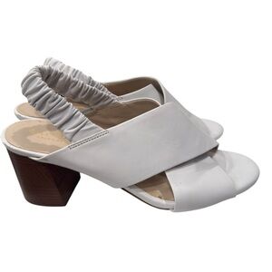 Cole Haan Anastasia City Sandal White leather Size 9 Wide ankle Strap Slip On